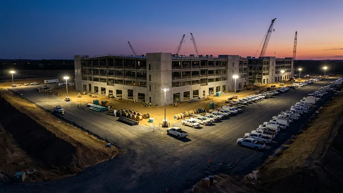 Editorial image: Data center site hiring surge - Contractors Add 22K Jobs in July as Broader Economy Loses 23K