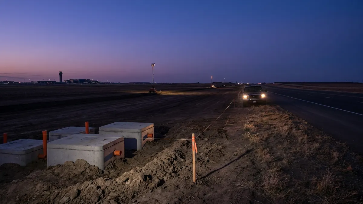 Editorial image: raw graded land, dusk - DIA Seeks Firms to Master Develop 1,500 Acres in Four Zones