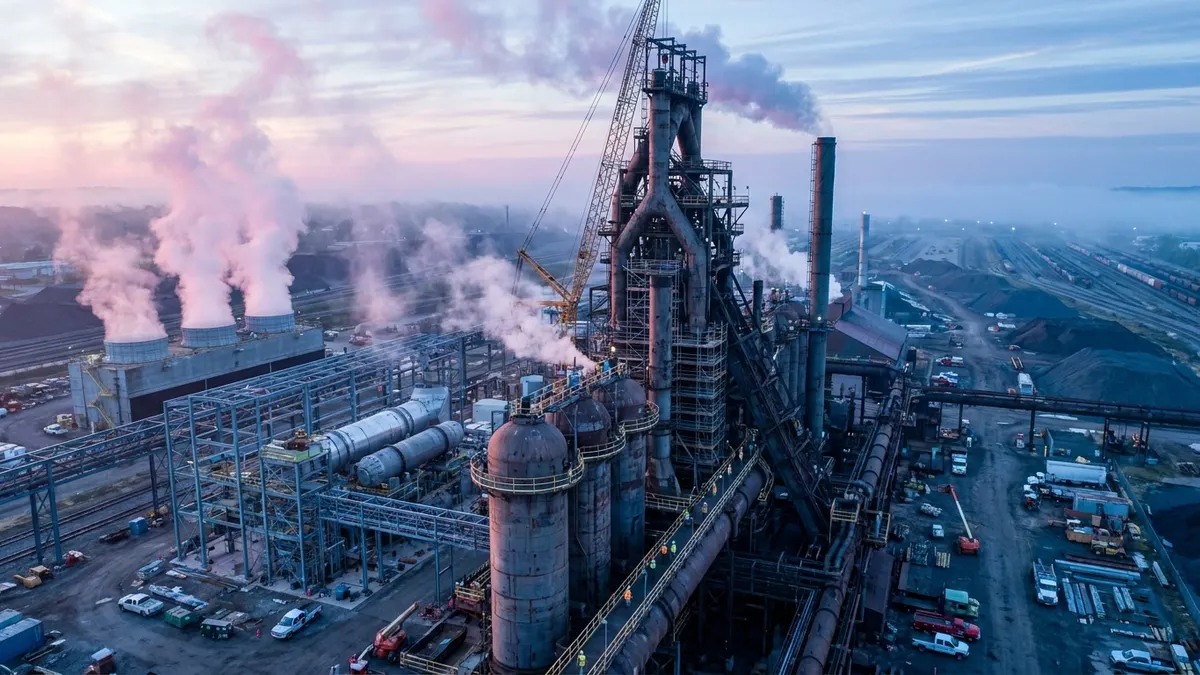 Editorial image: Steel plant blast furnace retrofit aerial - Cleveland-Cliffs' $1B Middletown Works Overhaul Locks In $500M DOE Grant