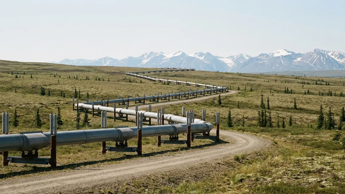 Editorial image: TAPS pipeline stretching across tundra - TAPS Owners Seek 30-Year Land Rights Renewal Seven Years Early