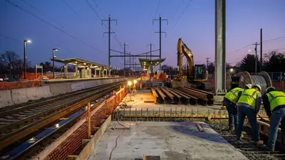 Editorial image: Rail station construction beside active corridor - Aecon-FCC Venture Signs Alliance Deal to Build GO Expansion Rail Work