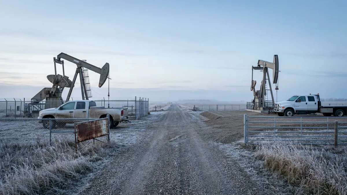 Editorial image: Two adjoining leases symbolize merger - Canadian Oilpatch M&A Surges Toward $30B+, Could Top 2017 Peak