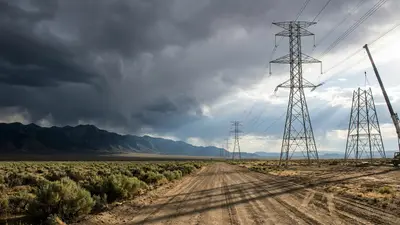 Editorial image: transmission towers crossing remote high desert - LS Power Breaks Ground on $1B Idaho-Nevada Transmission Line After Decades of Delay