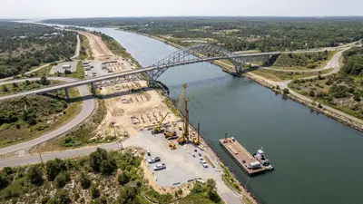 Editorial image: Sagamore Bridge canal aerial - MassDOT Opens $2.5B Sagamore Bridge Design-Build Procurement