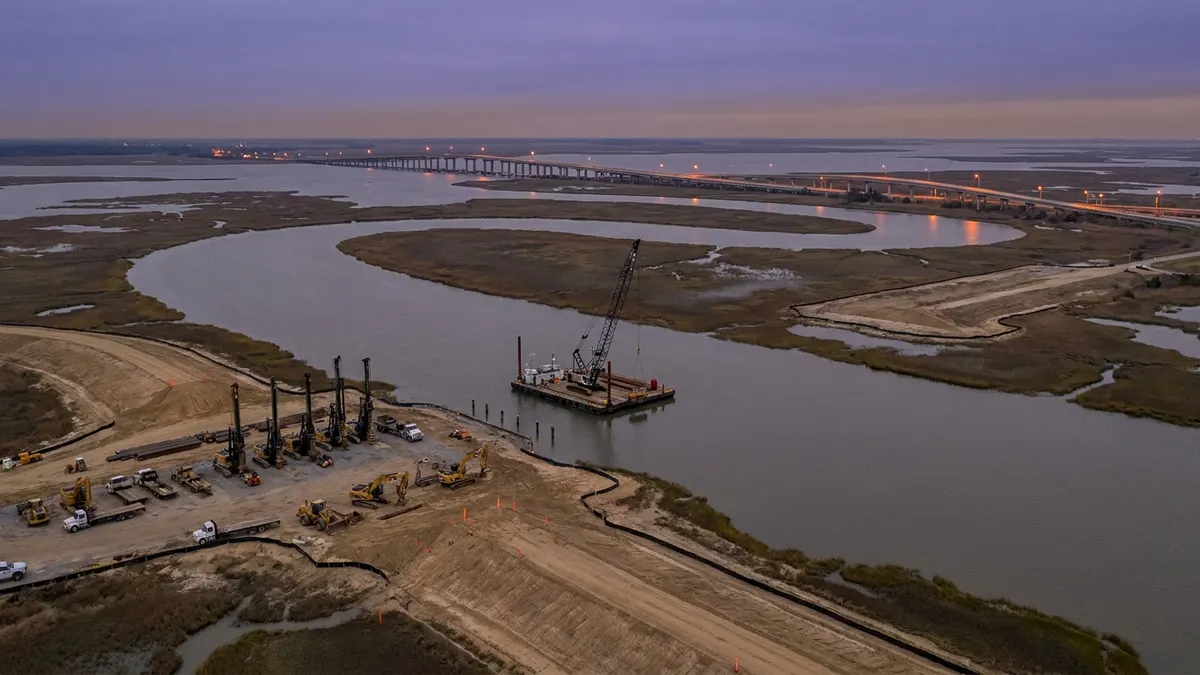 Editorial image: Bridge project site before groundbreaking - Mobile River Bridge Clears Final Funding Gap, Notice to Proceed Issued