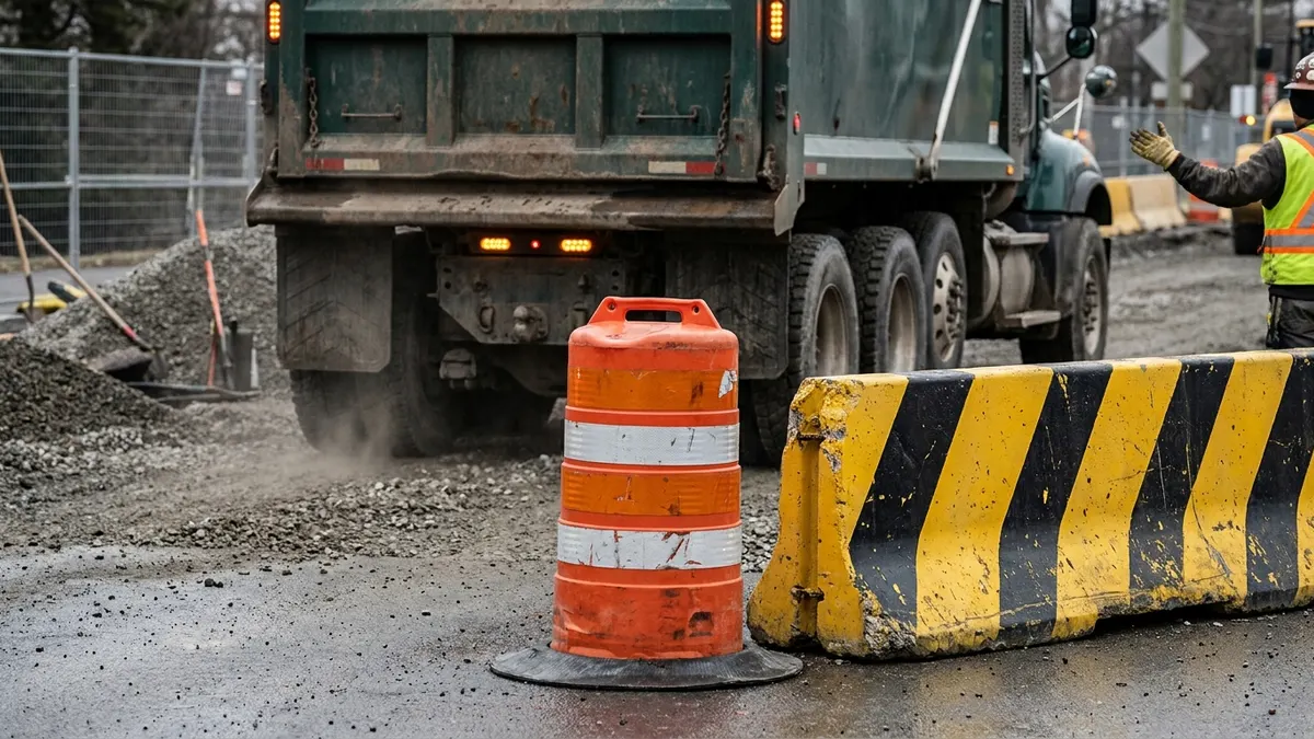 Editorial image: work zone barrier equipment boundary - Two Traffic Plans, One Work Zone: Closing the Safety Gap Subcontractors Miss