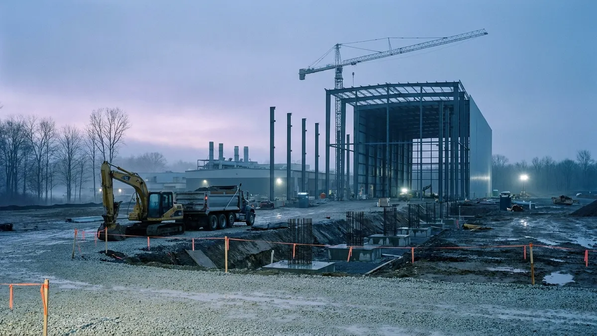 Editorial image: Semiconductor fab site work dawn - GlobalFoundries Malta Fab Starts With $10B, Could Hit $21B