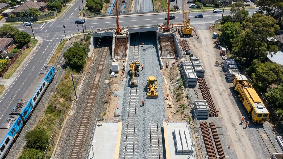 Editorial image: Aerial rail corridor expansion equipment - Metrolinx's $75B GO Expansion: Where Trade Packages Sit
