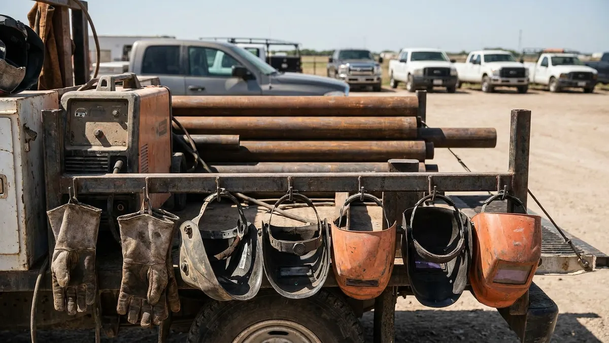 Editorial image: Empty welding gear, trades shortage - Pacific Link and Pathways Could Strain Canada's Skilled Trades Supply