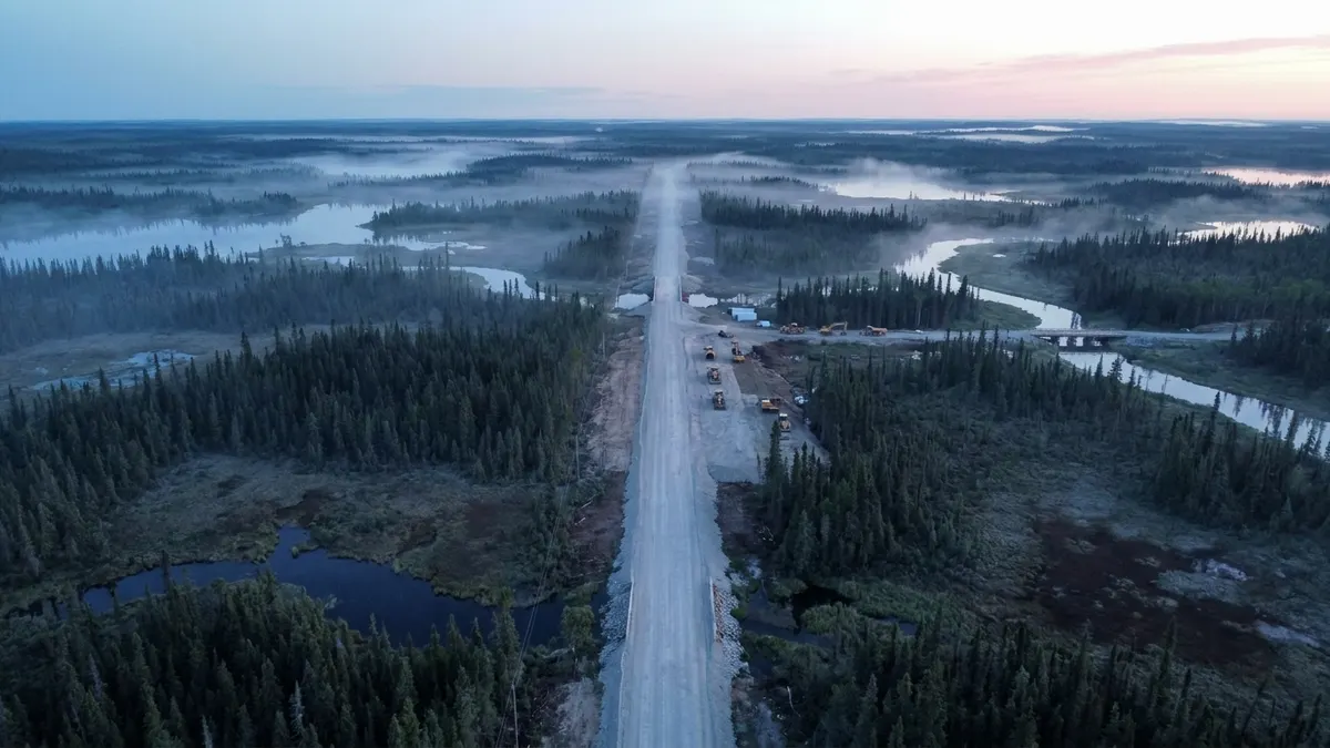 Editorial image: Remote northern all-season road corridor - Sigfusson Northern Named CM on $900M Webequie Supply Road