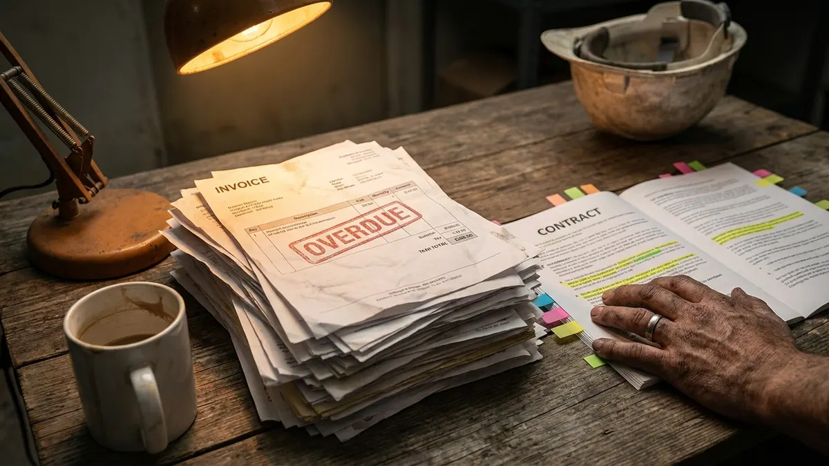 Editorial image: Unpaid invoices, stalled project - What Happens to Subcontractor Billing When a Project Stalls, Goes Over Budget, or Never Gets Commissioned